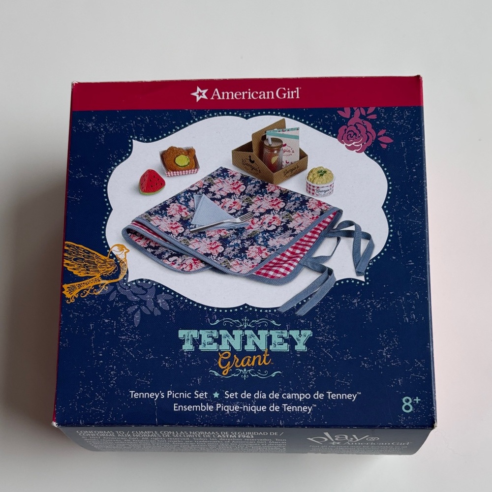 American Girl Tenney Grant Floral Picnic Set - Gently played with